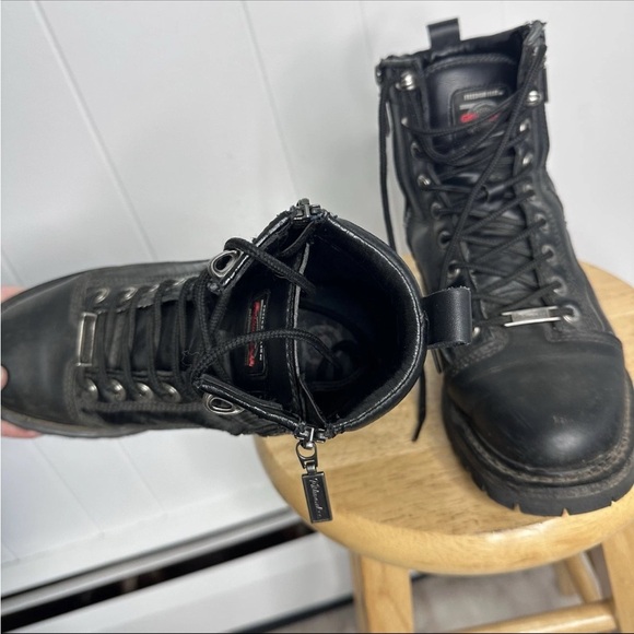 Milwaukee Motorcycle Boots Womens 9C Biker Accelerator Side Zip Freedom Flex - Picture 10 of 12